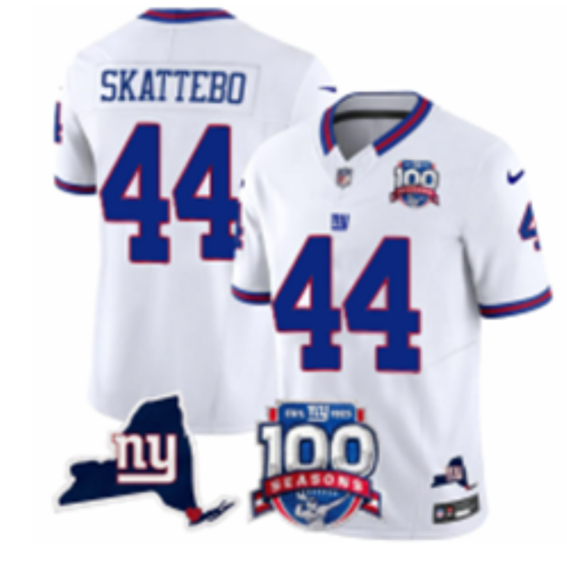 Men New York Giants 44 Skattebo blue Nike 2025 Jerseys style 5